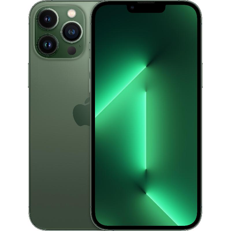 iPhone 13 Pro Max Alpine Green stock photo