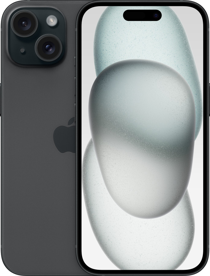 iPhone 15 Black stock photo